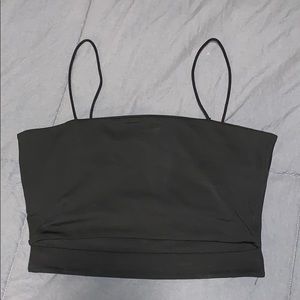 Black crop top with cutout